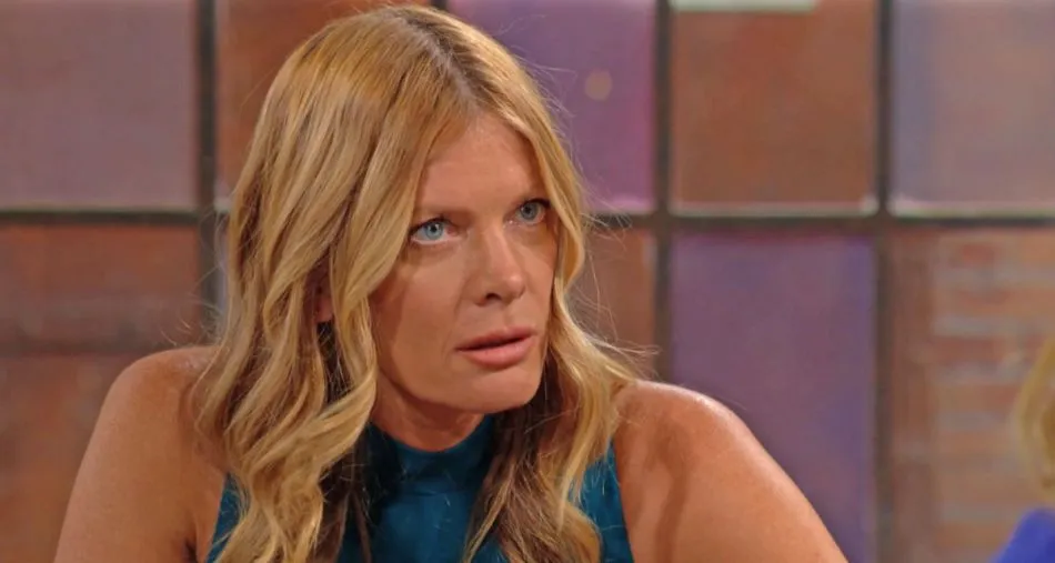 Phyllis (Michelle Stafford) sous le choc de l’annonce de Nikki (Melody Thomas Scott) dans Les feux de l’amour sur TF1