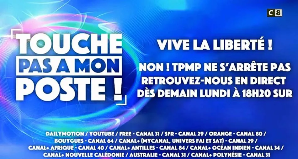 Fin de C8 : les audiences révélées de l’ultime journée avant l’écran ...