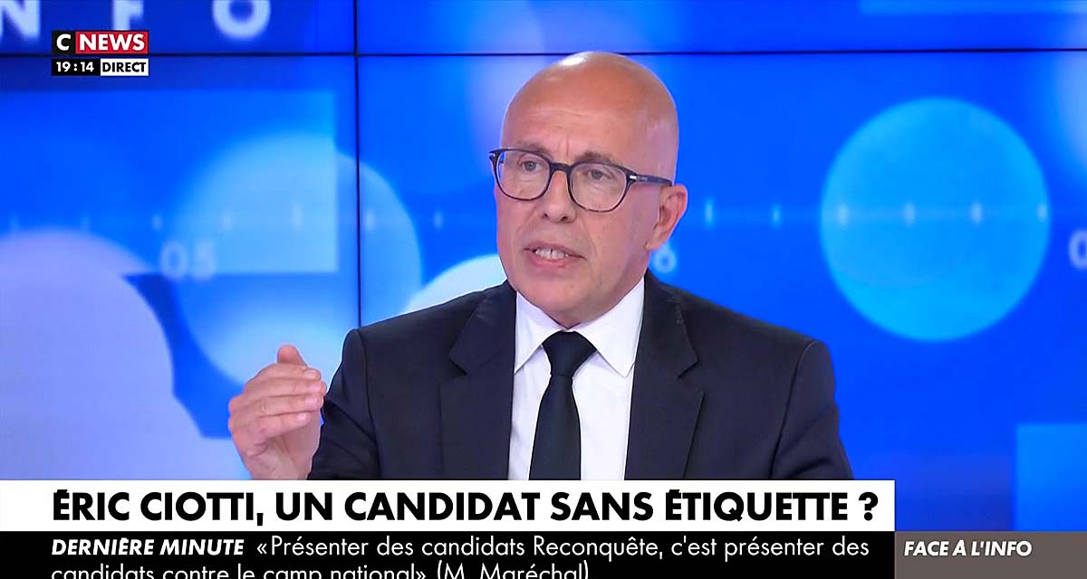 Éric Ciotti explose sur CNews