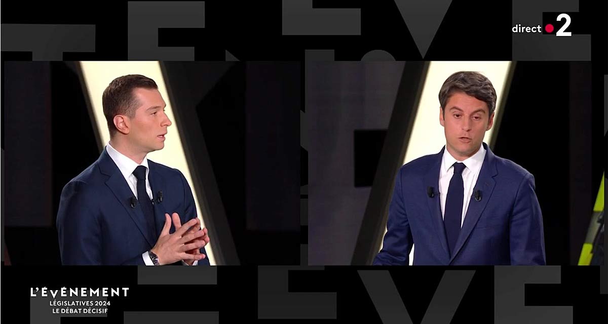 Audiences TV Prime (jeudi 27 juin 2024) : Le débat Bardella/Attal/Faure leader sur France 2, face à HPI sur TF1 et Tandem sur France 3 en très grande forme